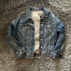 Old Navy Denim Jacket Stretch Casual Photos